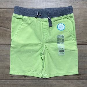 Carters Kids Boys Shorts Ribbed Waistband With Drawstring‎ Size 4/5 Green Gray
